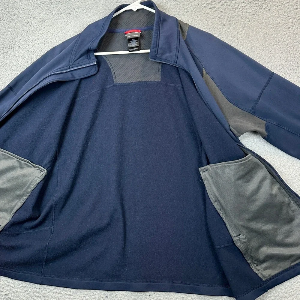 The North Face Jacket Mens Large Track Jacket Full Zip Navy Blue Performance